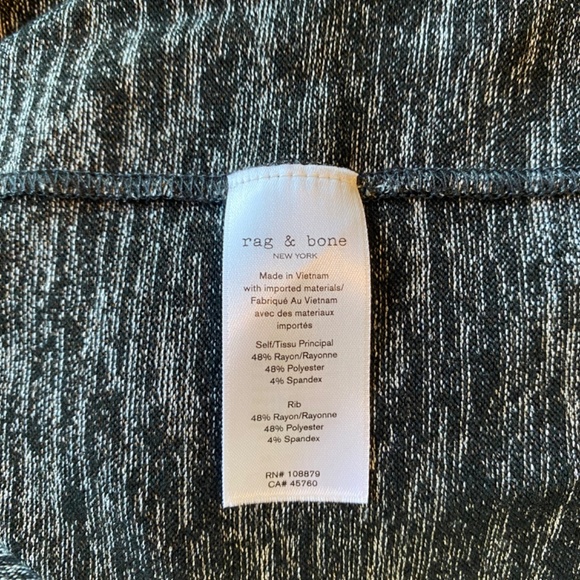 Rag & Bone Avryl Marled Mockneck sweater Size Small Black Gray - Picture 6 of 7